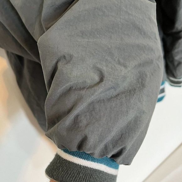 Champion Windbreaker Full Zip Jacket Mens Size L Lined Sports Gray VINTAGE 90’s - Picture 12 of 12